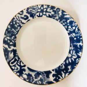 2-Ralph Lauren Plate Salad or Luncheon Round Hill Pattern Gold Rim Discontinued